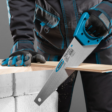 Ножовка для работы с ламинатом "Piranha", 360 мм, 15-16 TPI, зуб 2D, каленый зуб, пласт.рук-ка Gross цена