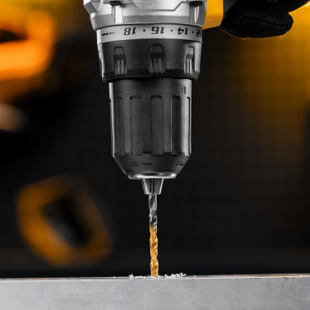 Сверло спиральное по металлу 4,2 x 75мм, Р6М5, Golden Tip, многогранная заточка Denzel