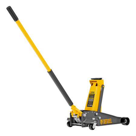 Домкрат гидравлический подкатной, 3 т, 125-470 мм, быстрый подъем, проф. Denzel цена