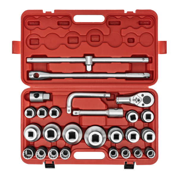 Набор торцевых головок 3/4"–1", головки 21 х 65 мм, 26 предметов, в пласт. боксе Matrix