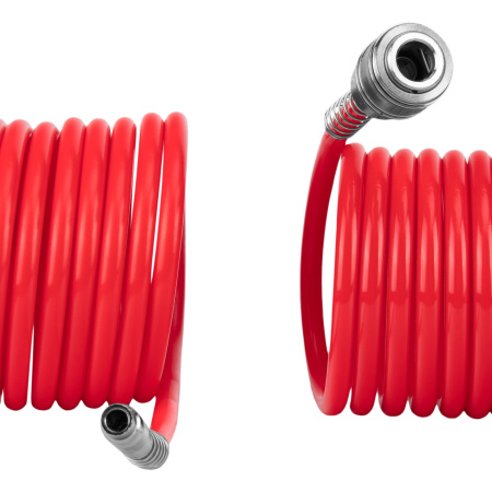 Шланг спиральный воздушный, 15 м, с быстросъемными соединениями Matrix цена