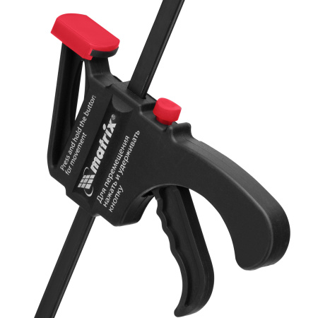 Струбцина универсальная, быстрозажимная, F-образная, 300 х 415 х 45 мм, пластиковый корпус Matrix цена