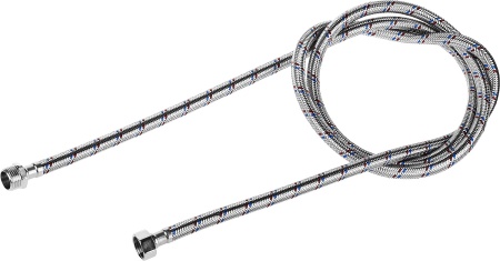 Подводка гибкая ЗУБР для воды, оплетка из нержавеющей стали, г/ш 1/2″ - 1,8м