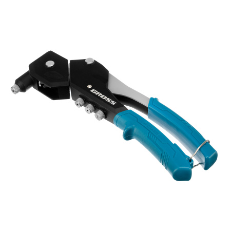 Заклепочник ручной, 290 мм, поворотный, 0-360, заклепки 2,4-3,2-4,0-4,8 мм Gross цена