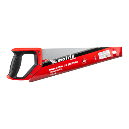 Ножовка по дереву, 400 мм, зуб 2D, каленый крупный зуб 5-6 TPI, двухкомпонентная рукоятка Matrix цена