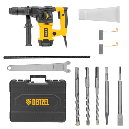Перфоратор электрический RHVB-1250-32, SDS-plus, 1250 Вт, 5,5 Дж, 4 реж. Denzel