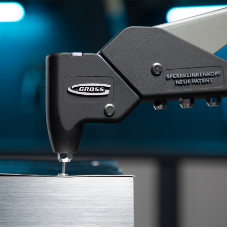 Заклепочник литой, усиленный, поворотный 0-360 град, заклепки 2.4-4.8 мм Gross цена