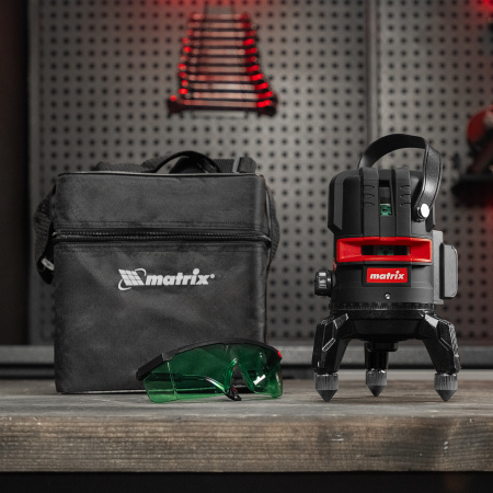 Лазерный уровень ML 06 Green, 30 м, 520 нм, аккумулятор Li 2800 мАч, резьба 5/8" Matrix цена