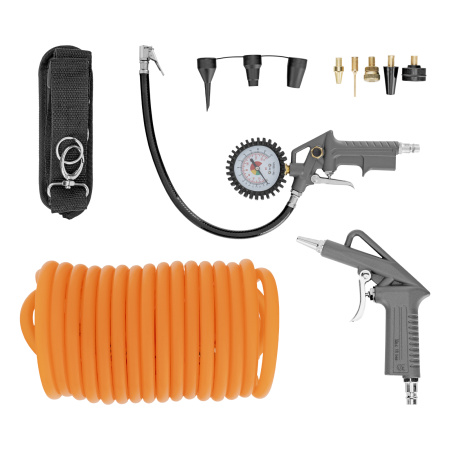 Компрессор воздушный DL1300, 10 бар, 1,3 кВт 180 л/мин 5 л, с набором аксессуаров Denzel