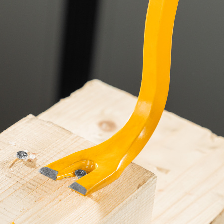 Лом-гвоздодер, 450 мм, шестигранный 16 мм, окрашенный, сталь 65 Denzel цена