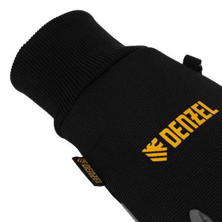 Перчатки универсальные, двойные, работа с сенсорным экраном, вязаная манжета, размер 8 Denzel