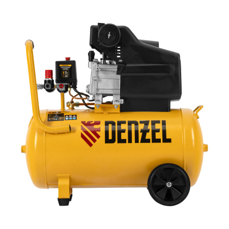 Компрессор воздушный, прямой привод DC1500/50, 1.5 кВт, 50 литров, 220 л/мин Denzel