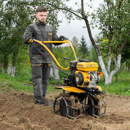 Мотоблок DPT-370S, 7 л.с., ремен.сцеп, фрез 3х4, ШОМ, передачи 3В/1Н Denzel