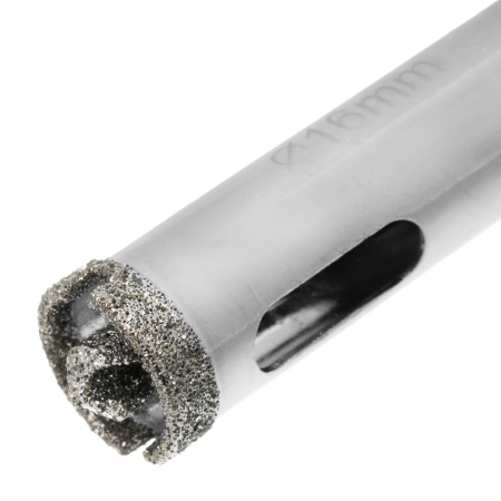 Сверло алмазное по керамограниту, 16 х 67 мм, трехгранный хвостовик Matrix