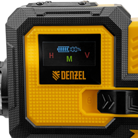 Лазерный уровень мультипризменный DLV-360-3T, 30 м, зеленый луч, Li-Ion 2,4 Aч, штатив // Denzel цена