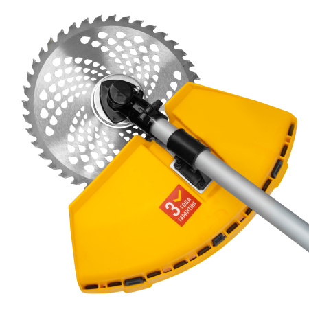 Триммер бензиновый DT-52E, 52 см3, неразъемная штанга, электростартер, состоит из 2 частей Denzel цена