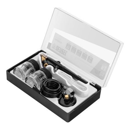 Аэрограф с нижним бачком AB2, 0,8 мм, 22 мл, 11 л/мин Denzel цена