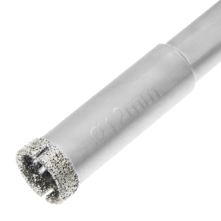 Сверло алмазное по керамограниту, 12 х 67 мм, трехгранный хвостовик, 2 шт Matrix