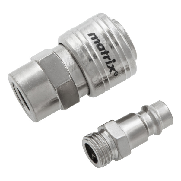 Набор переходников, быстросъемное соединение, резьбовое соед, 2 шт, внутр. D 1/4 Matrix цена