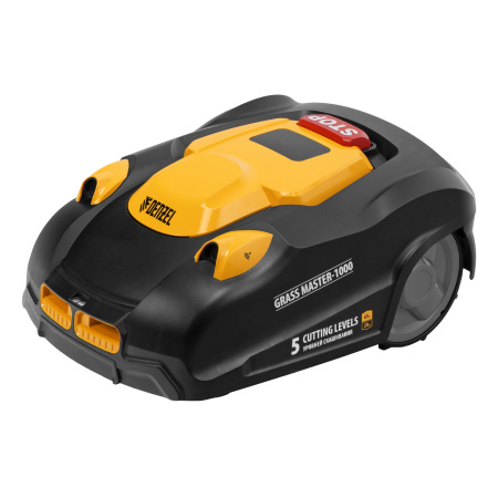 Робот-газонокосилка Grass Master 1000  1000м², 3Ач, 28V, LCD дисплей, Wi-Fi Denzel цена