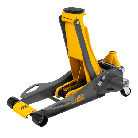 Домкрат гидравлический подкатной, 3 т, 75-500 мм, быстрый подъем, низкий подхват, проф. Denzel цена