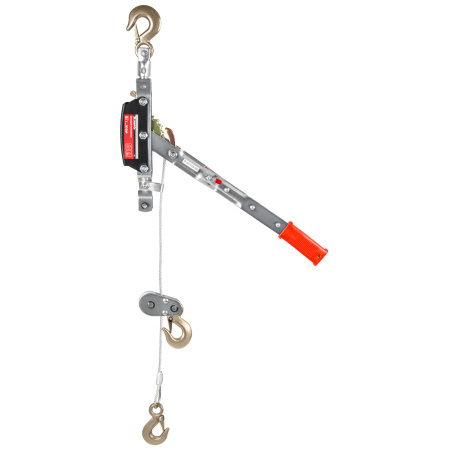 Лебедка рычажная, тяга 4 т, подъем 1.6 т, двойное храповое колесо Matrix цена