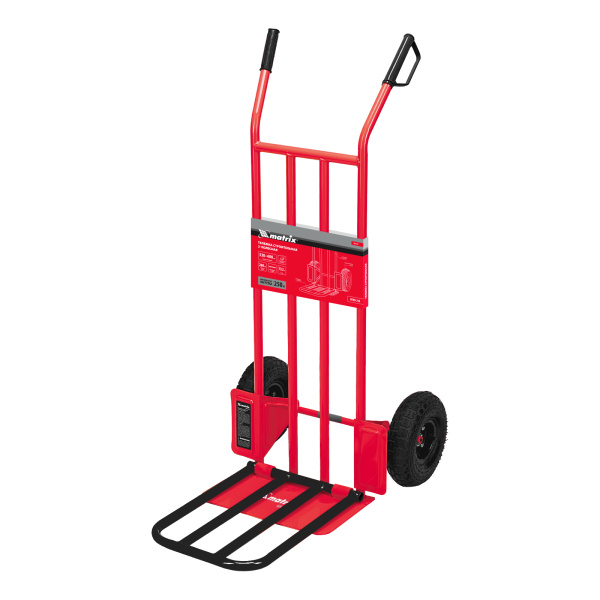 Тележка 2-х колесная, усиленная, грузоподъемность 250кг, откидная платформа 530х400мм Matrix