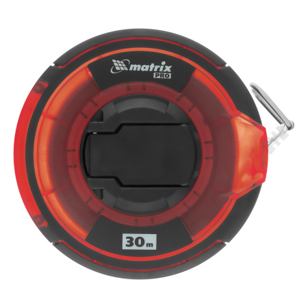 Рулетка геодезическая 30 м х 12,5 мм, закрытый корпус, стальная лента, односторонняя шкала, Pro Matrix цена