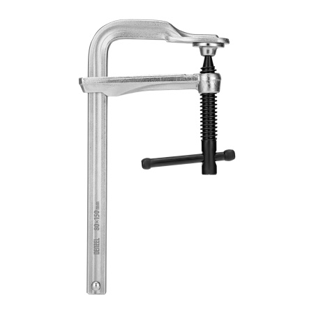 Струбцина F-образная, 80x150мм, кованая Denzel цена