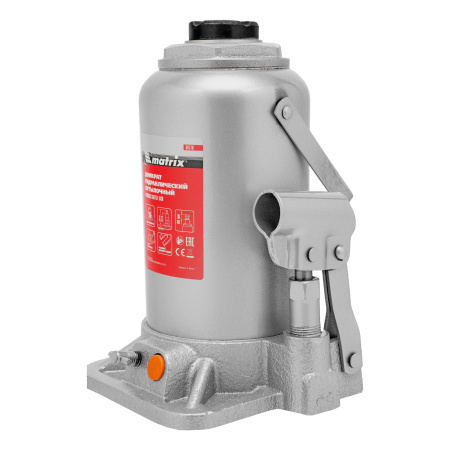 Домкрат гидравлический бутылочный, 20 т, h подъема 244-449 мм Matrix цена
