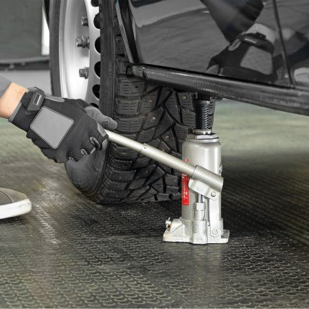 Домкрат гидравлический бутылочный, 5 т, h подъема 197-382 мм Matrix цена