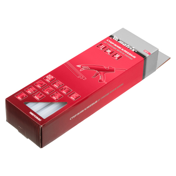 Стержни клеевые, 11 мм,   L-300 мм, 1 кг, прозрачный Matrix цена