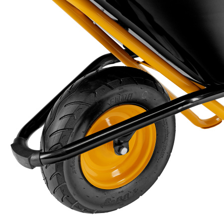 Тачка строительная, усиленная, объем 120 л, 220 кг, колесо 16х4.00-8 Denzel цена