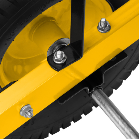 Тачка строительная, усиленная, объем 140 л, 250 кг, двухколесная, колесо 15х6.00-6 Denzel цена