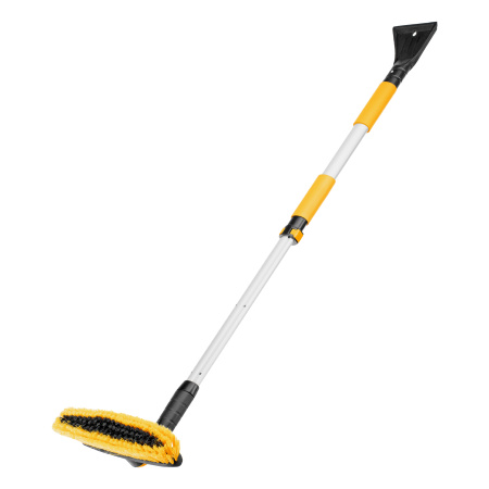 Щетка-сметка со скребком, телескоп, поворотная голова, 750-1120 мм Denzel цена