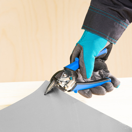 Ножницы по металлу "Piranha", 185 мм, прямой и правый рез, сталь СrM, двухкомпонентные рукоятки Gross