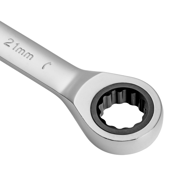 Ключ комбинированный, с трещеткой, 21 мм Denzel