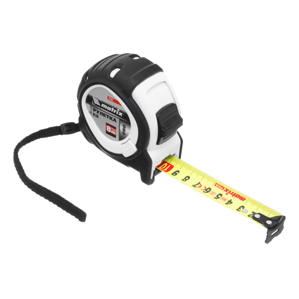 Рулетка Neon,8 м x 25 мм,обрезиненный корпус,3 фиксации,Pro Matrix цена