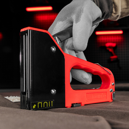 Степлер мебельный 4-функциональный пластиковый, тип скобы: 53, 28, 300, 500, 6-14 мм Matrix цена