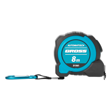 Рулетка "Automatisch", 8 м х 32 мм, нейлон, магнит, двустор. разметка, антиизлом, автоcтоп Gross цена