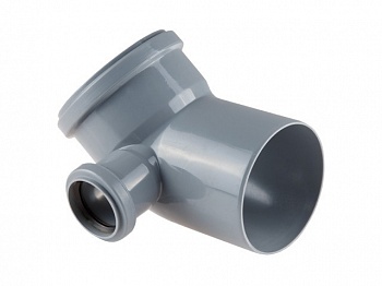 Отвод 110х45 с выходом 50 (левый) для внутренней канализации FLEXTRON