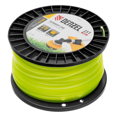 Леска для триммера квадрат, 2,0мм х 251м, на DIN катушке FLEX CORD Denzel цена