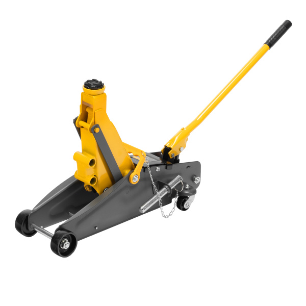 Домкрат гидравлический подкатной с фиксатором, 2,8 т, 135-385 мм Denzel цена