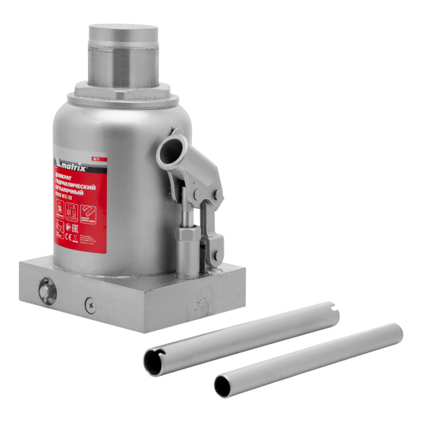 Домкрат гидравлический бутылочный, 30 т, h подъема 244-370 мм Matrix цена