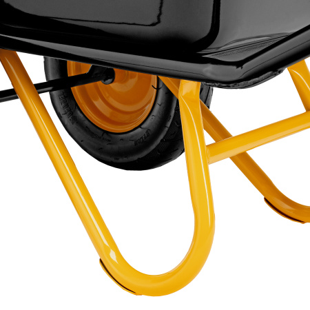 Тачка строительная, усиленная, объем 120 л, 350 кг, двухколесная, колесо 16х4.00-8 Denzel цена