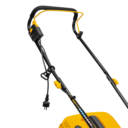 Газонокосилка электрическая GM-1300, 1300 Вт, шир. 32 см, 5 уров., травосб. 35 л Denzel цена