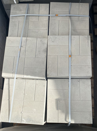 Тротуарная плитка 8 кирпичей 400х400х50 серая