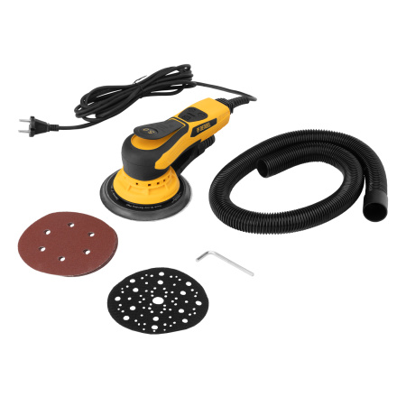 Машина шлифовальная орбитальная бесщет OS-150-BL, 350 Вт, 4000-10000 об/мин Denzel цена