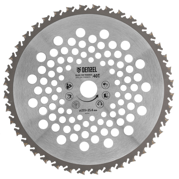 Диск для триммера , 255 х 25,4 40 зубов, Anti-Kick Denzel