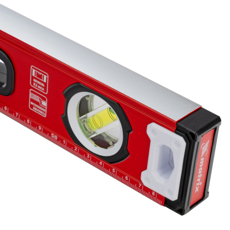 Уровень алюминиевый, фрезерованный, 3 глазка, рукоятки, 600 мм Matrix цена